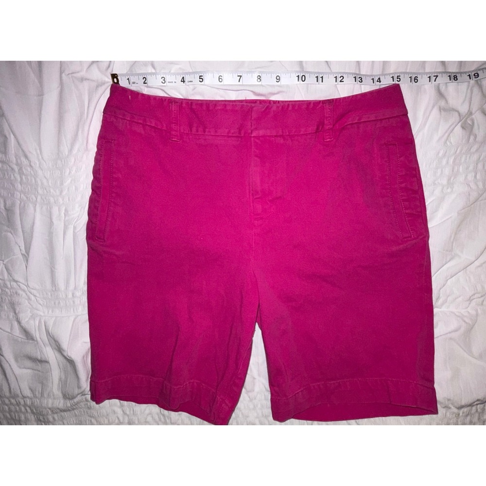 Coldwater Creek Natural Fit Pink Shorts Womens 8 Fuchsia Cotton Blend T05-01